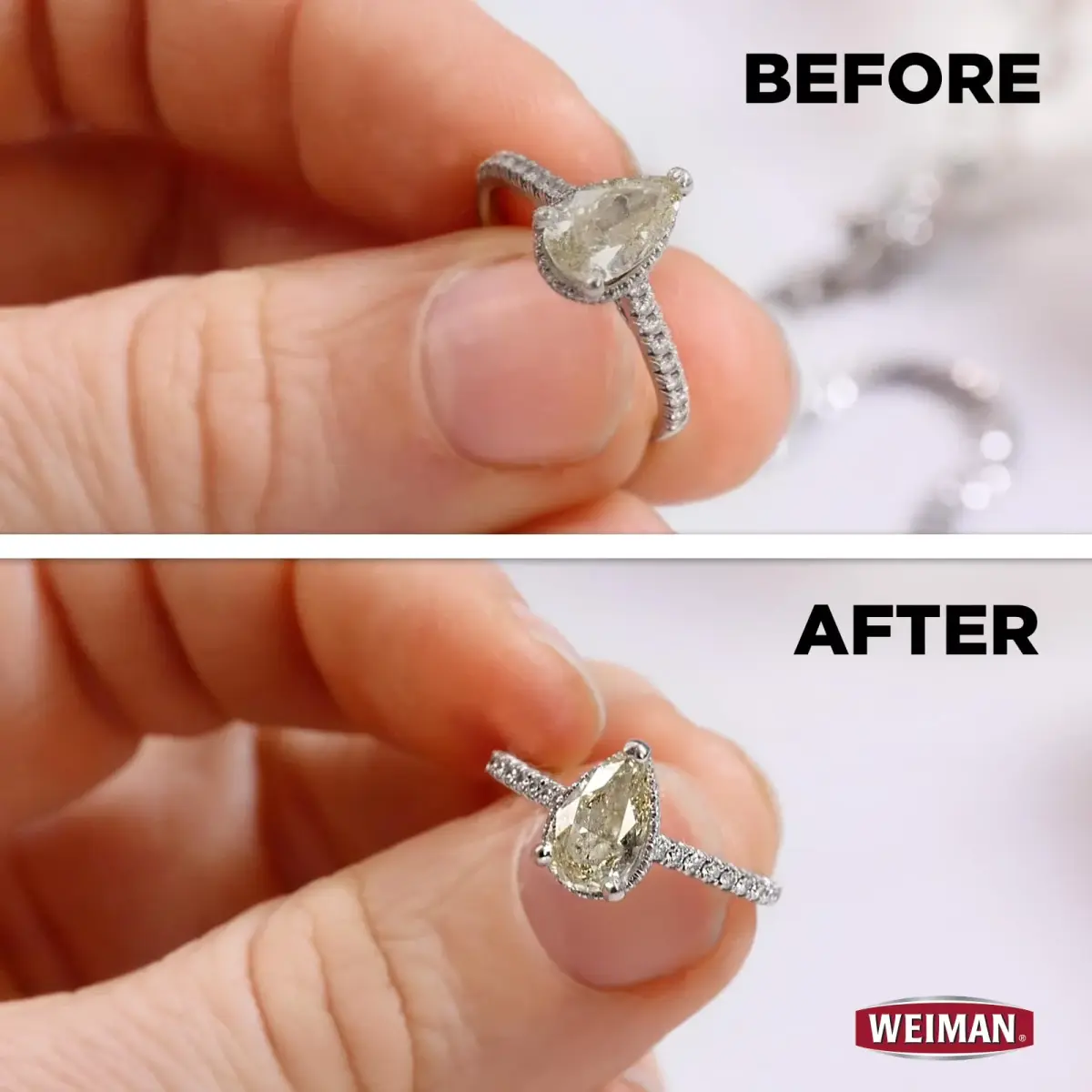 Weiman Jewelry Cleaner & Sparkle Stick - Portable On-The-Go Cleaning for Diamond Engagement Rings, Wedding Rings, Gemstones, Necklaces, Earrings, Bracelets (1-Pack) - view 4