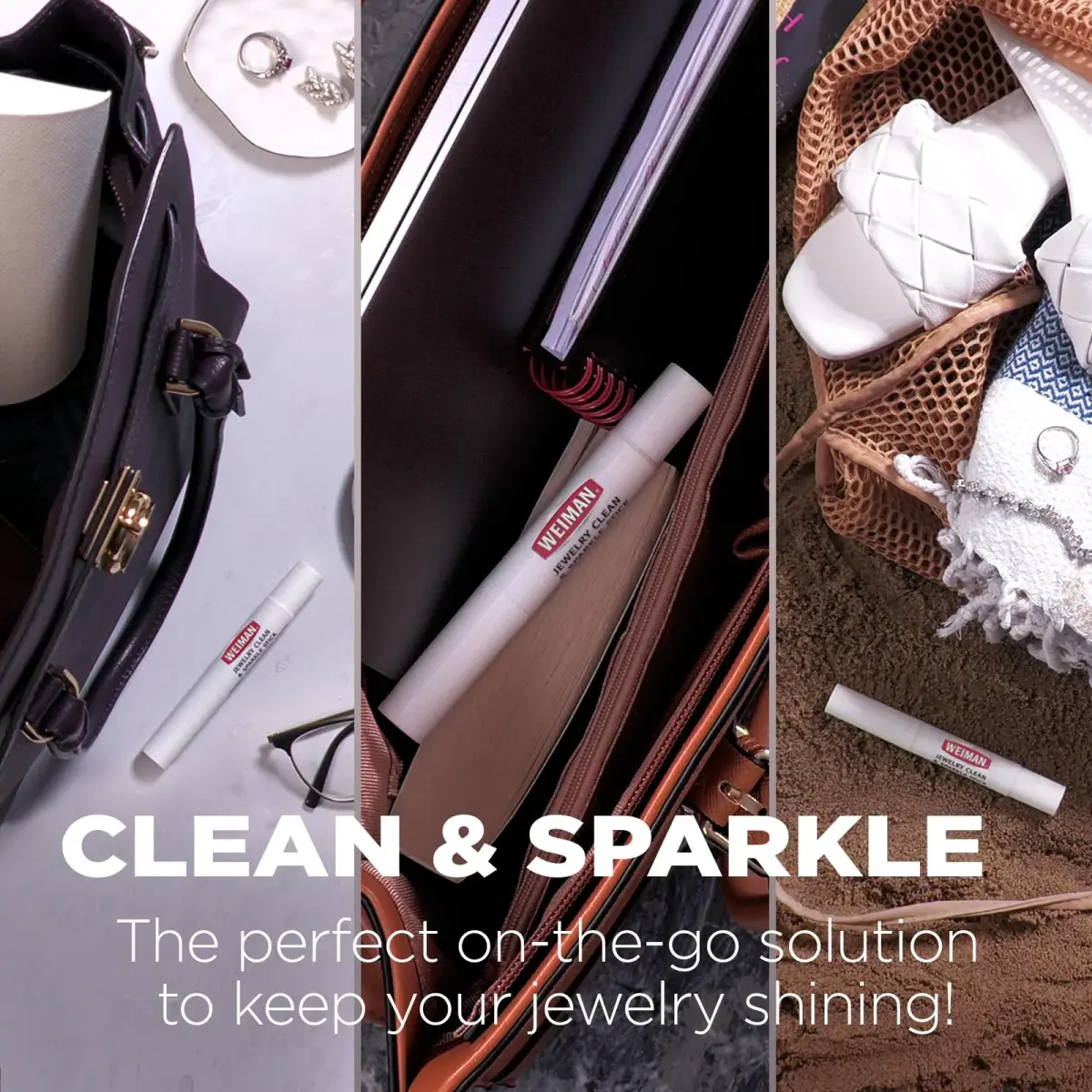 Weiman Jewelry Cleaner & Sparkle Stick - Portable On-The-Go Cleaning for Diamond Engagement Rings, Wedding Rings, Gemstones, Necklaces, Earrings, Bracelets (1-Pack) - view 5