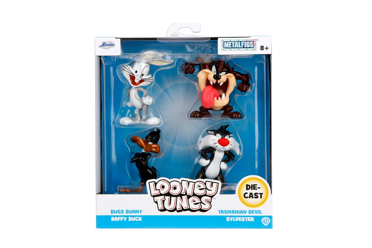 Jada Looney Tunes Metalfigs 4-Pack Bugs Bunny, Tasmanian Devil, Daffy Duck, Sylvester the Cat 2.5" (6.35cm) Metal Figures | Officially Licensed Collectible - view 2