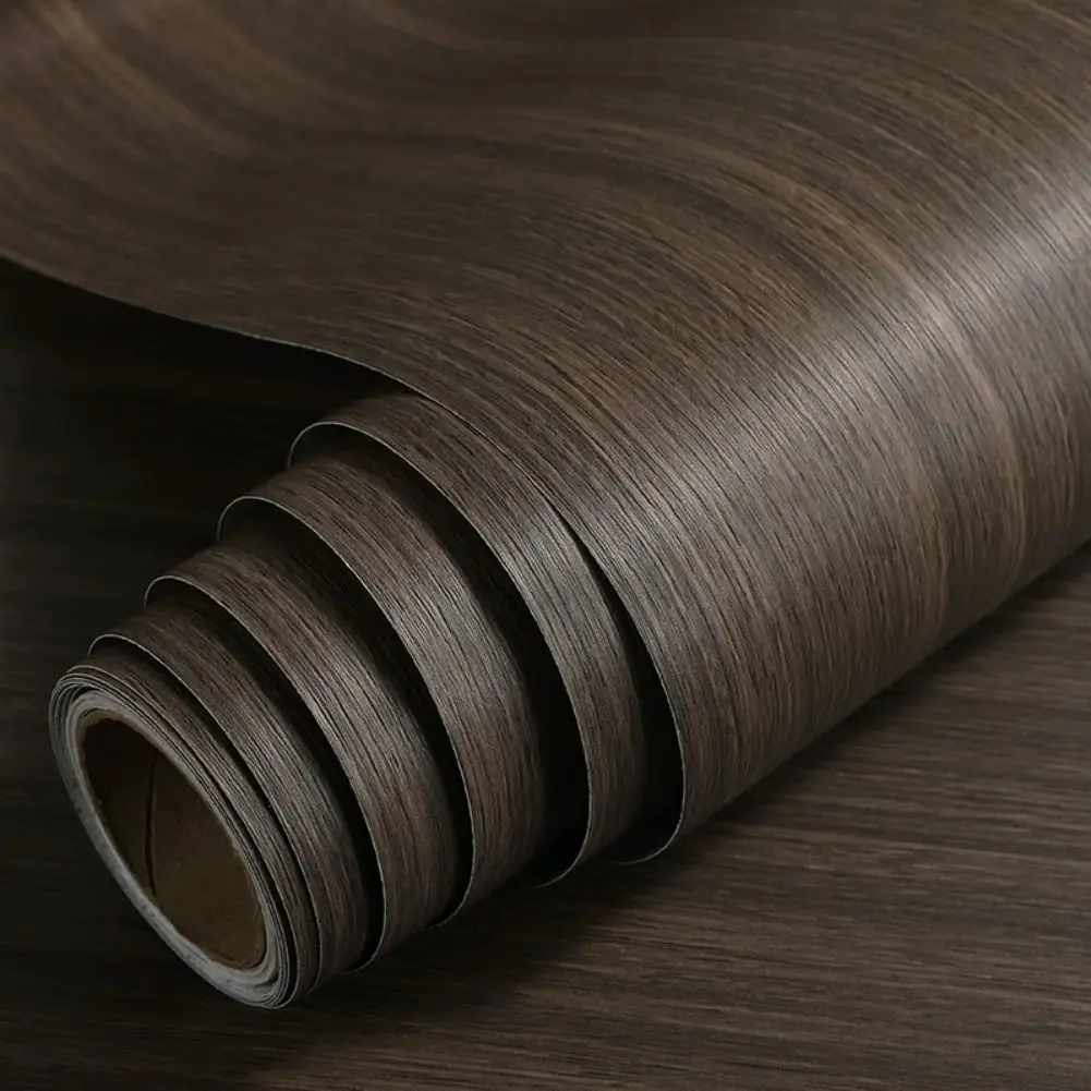 GreceYou Wood Grain Vinyl Wrap Sticker Decal for Cars & Furniture 40x100cm (15.7x39.4in) | Matte Coffee-Oak Finish - main product image