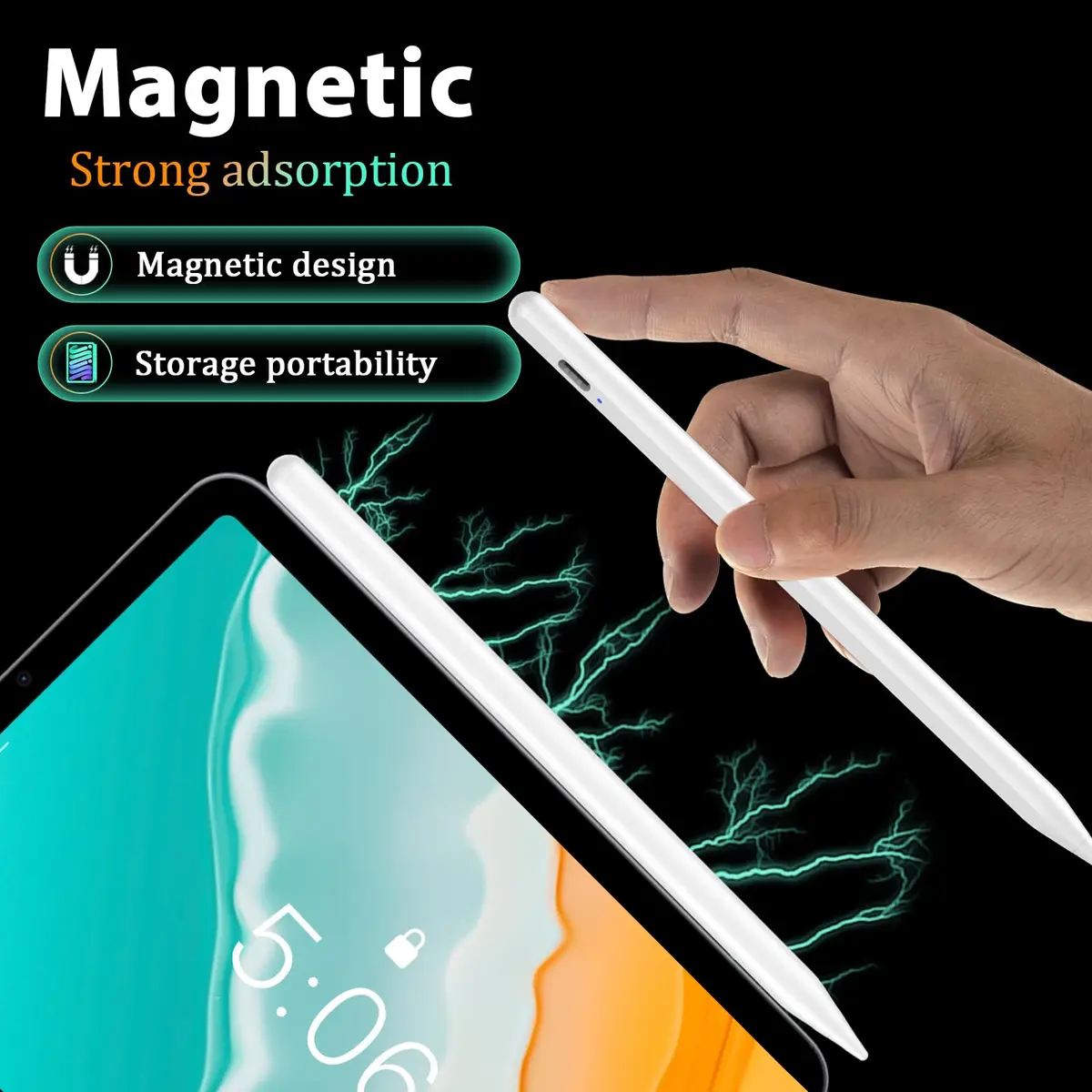 CMARS Stylus Pen for Android/Samsung A11+/A9+ | Double Tap, USB-C Charge, Magnetic Tips - view 6