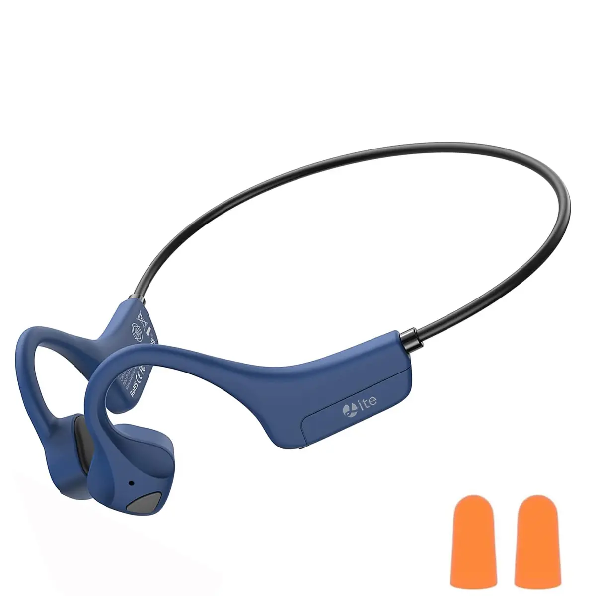 YouthWhisper Open Ear Bone Conduction Headphones Navy Blue | Bluetooth 5.0, IP65 Waterproof, 8-Hour Battery - main product image