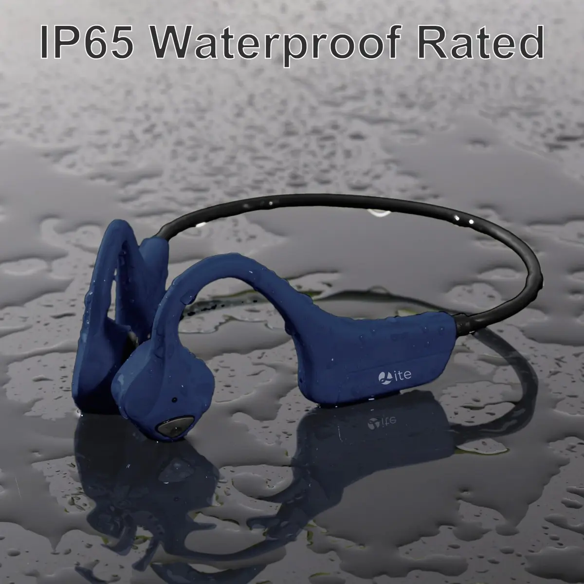 YouthWhisper Open Ear Bone Conduction Headphones Navy Blue | Bluetooth 5.0, IP65 Waterproof, 8-Hour Battery - view 5