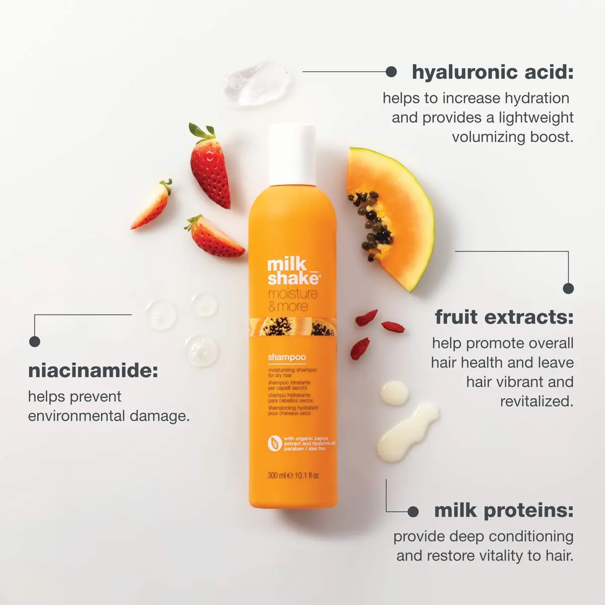 milk_shake Moisture & More Shampoo for Dry Hair 10.1 Oz | Hydrates & Revitalizes - view 4