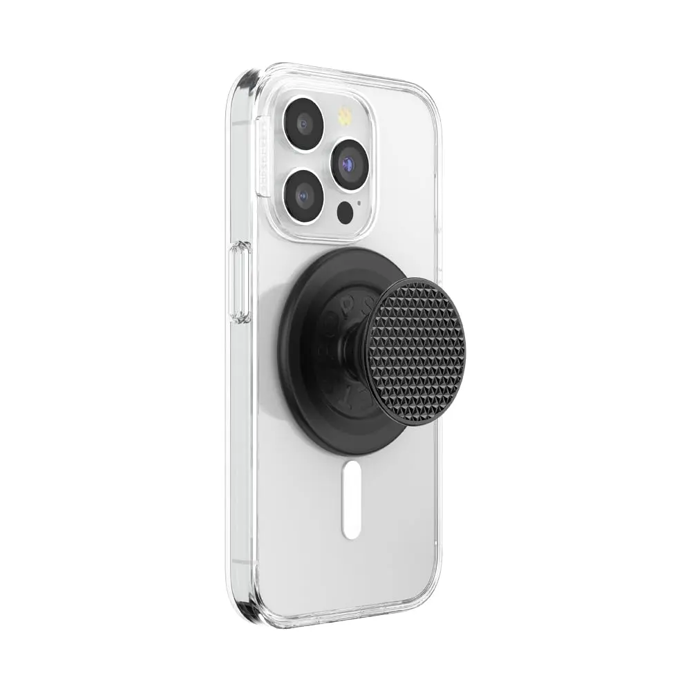 PopSockets Phone Grip for MagSafe | Magnetic Holder & Stand, Black Knurl, Aluminum & Polycarbonate, Universal - main product image