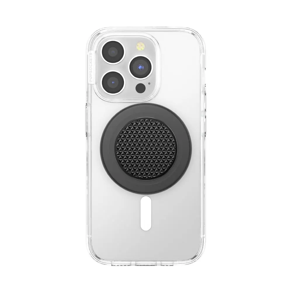PopSockets Phone Grip for MagSafe | Magnetic Holder & Stand, Black Knurl, Aluminum & Polycarbonate, Universal - view 3