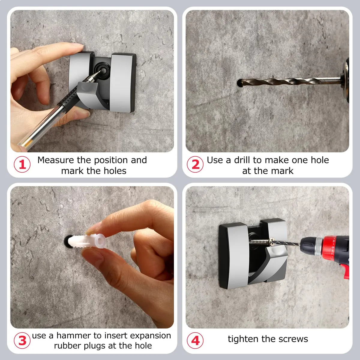 Queekay Storage Hook 4 pcs | Heavy Duty Aluminum Wall Hooks for Bathroom & Closet - view 5