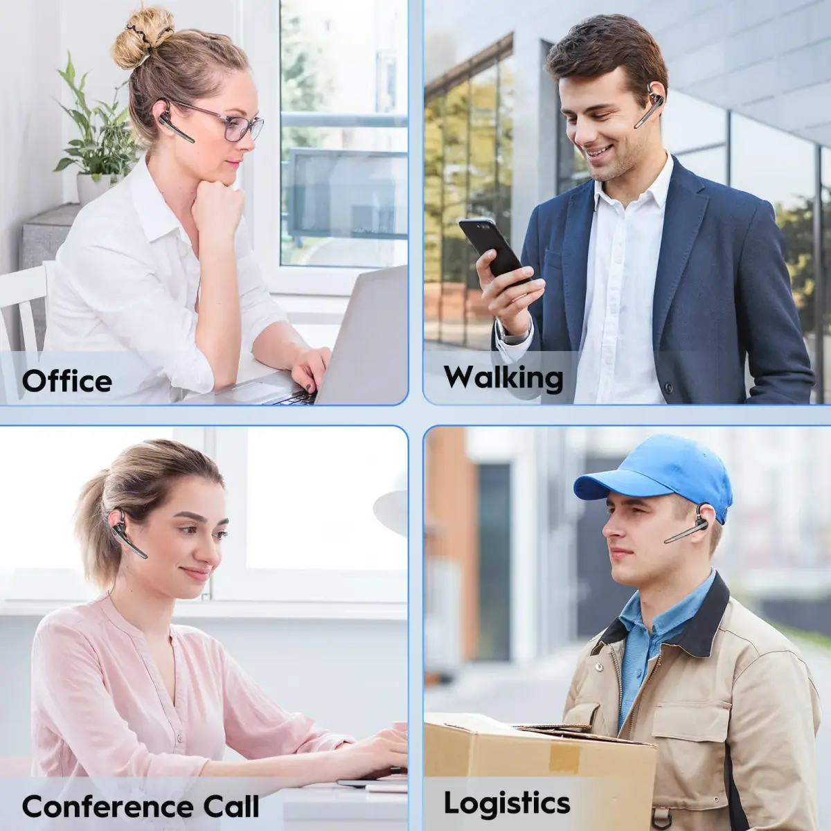 New Bee M53 Bluetooth Headset with 500mAh Charging Case | 72H Talktime, Dual Mic Noise Cancelling - view 7