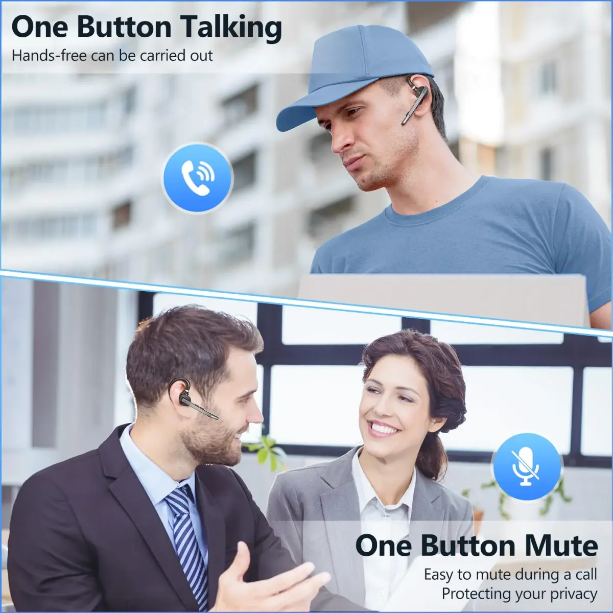 New Bee M53 Bluetooth Headset with 500mAh Charging Case | 72H Talktime, Dual Mic Noise Cancelling - view 4