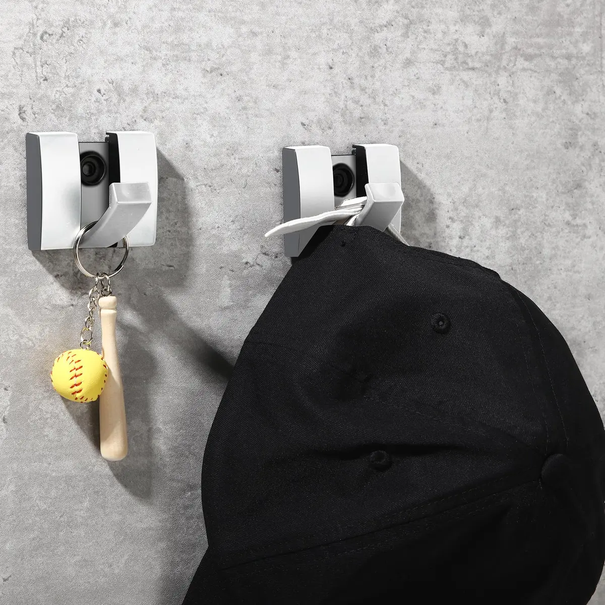 Queekay 4 Pcs Folding Hideaway Coat Hooks Space Aluminum | Retractable Wall Hanging Holder for Closet & Bathroom - view 5