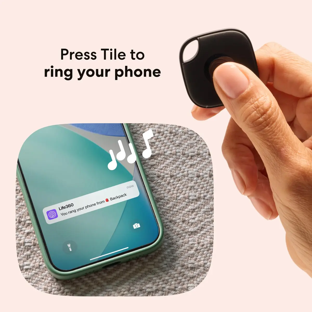 Life360 Tile Starter Pack - Bluetooth Trackers for Keys, Wallets & More | Phone Finder & SOS (2-Pack, Black Mate/Slim) - view 4