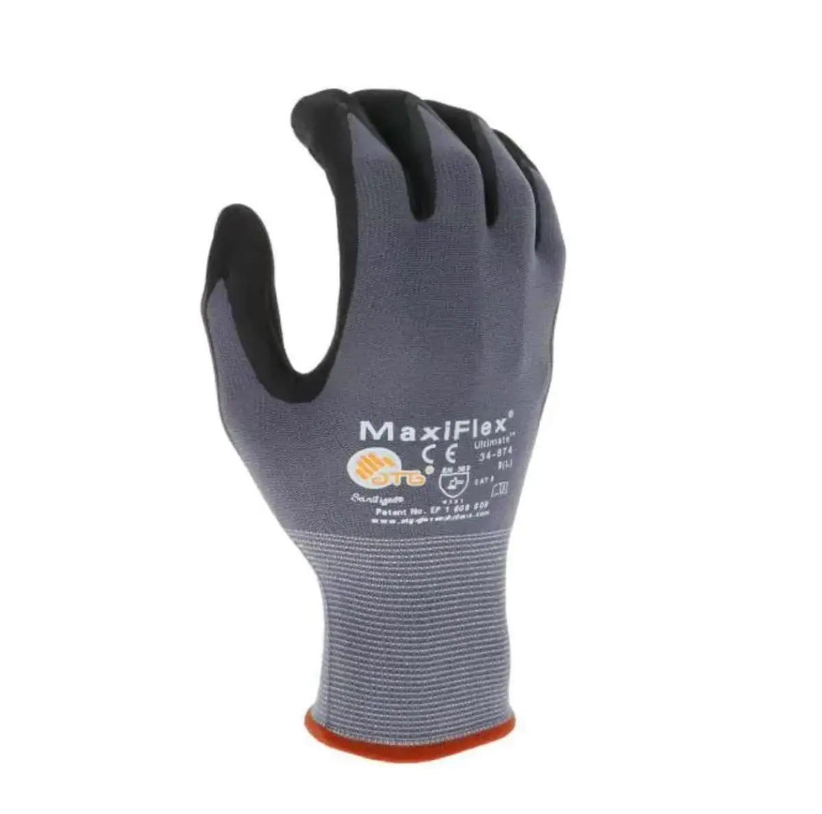 MaxiFlex 34-874 Gloves Nitrile Micro-Foam Grip Palm & Fingers | Excellent Grip & Abrasion Resistance - view 2