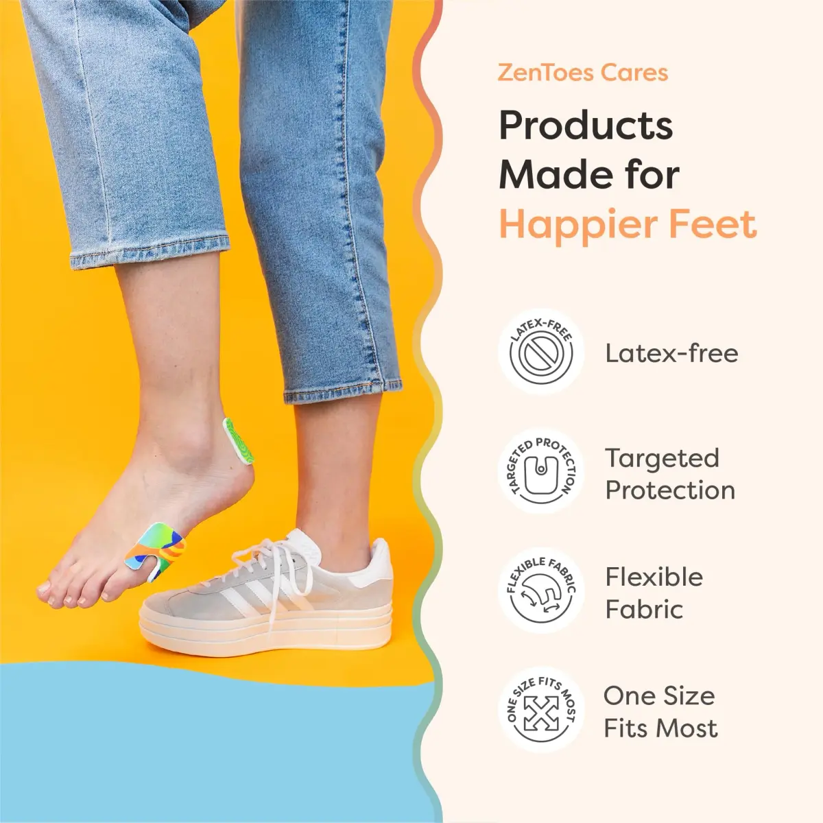 ZenToes U-Shaped Felt Callus Pads 18 Count | Protects Feet from Friction and Pressure - view 6