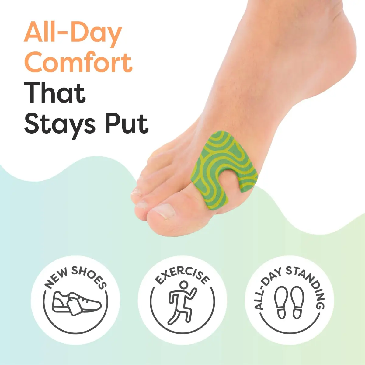 ZenToes U-Shaped Felt Callus Pads 18 Count | Protects Feet from Friction and Pressure - view 2