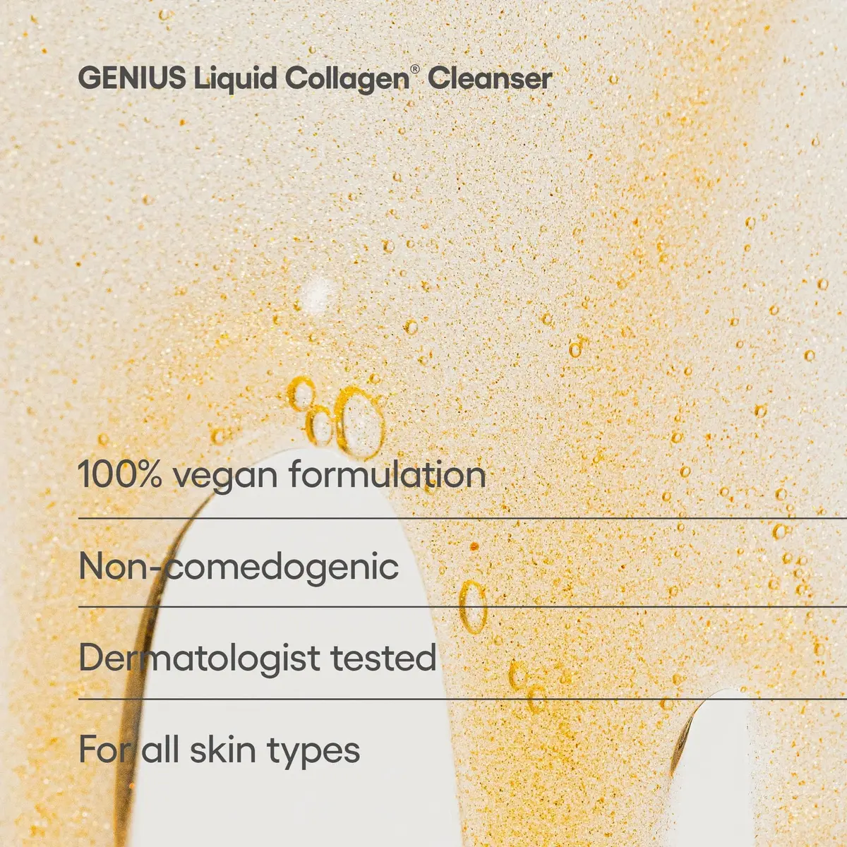 Algenist GENIUS Liquid Collagen Cleanser - Gel-to-Cream Foaming Cleanser for Removing Makeup, Dirt, Oil, Sunscreen & Environmental Aggressors for Soft, Nourished Skin (150ml) - view 3