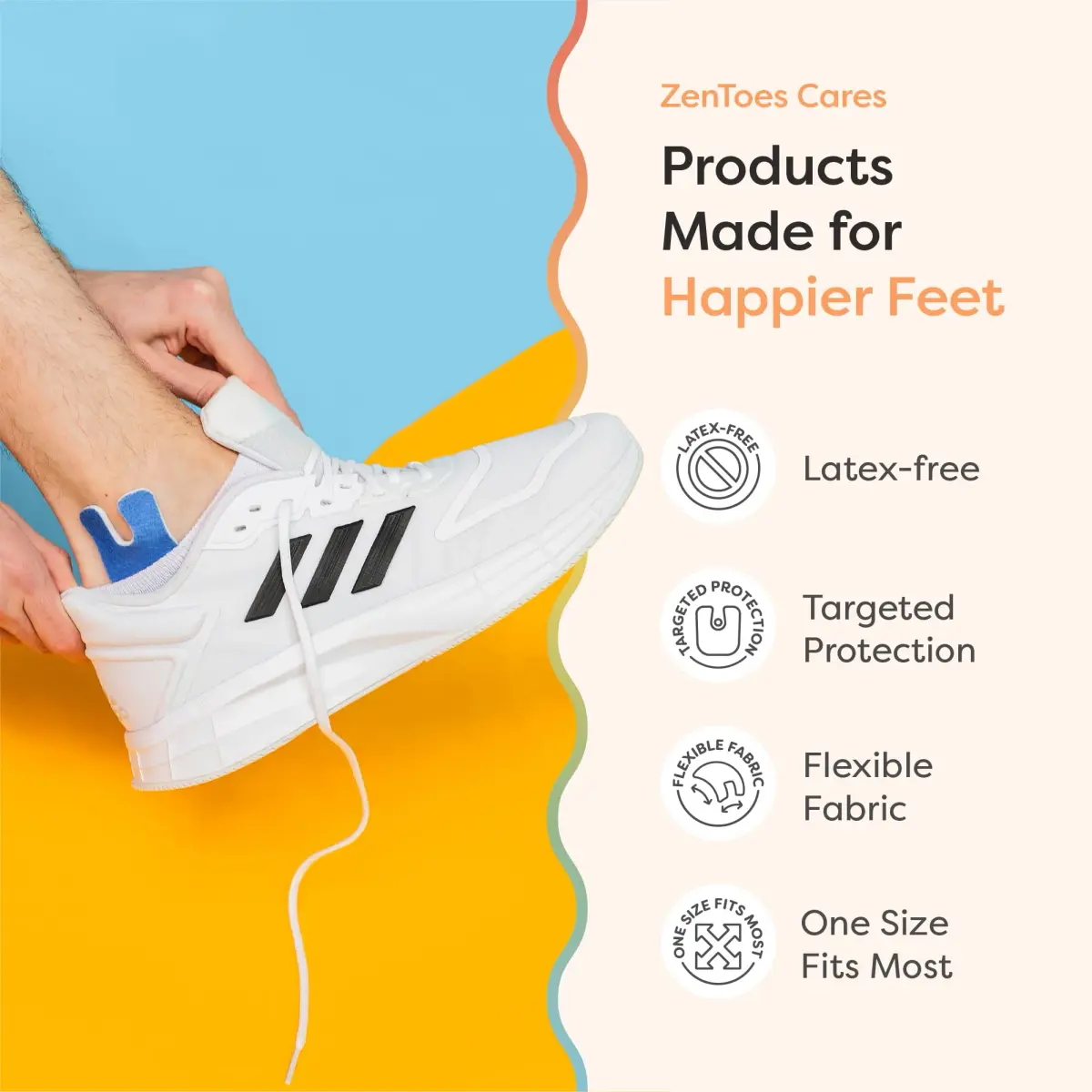 ZenToes U-Shaped Felt Callus Pads 18 Count | Cushioning for Foot Pain Relief - view 6