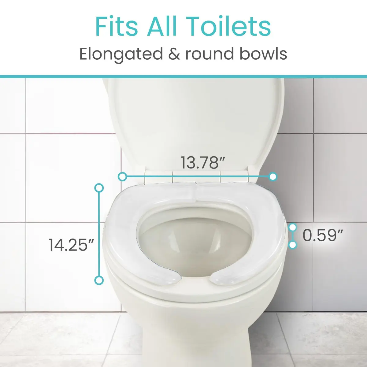 Vive Gel Toilet Seat Cushion Cover - Raised Padded Riser for Standard & Elongated Toilets | Pressure & Pain Relief - view 5