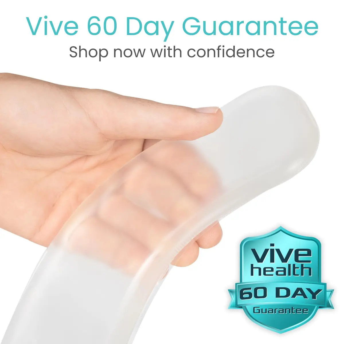 Vive Gel Toilet Seat Cushion Cover - Raised Padded Riser for Standard & Elongated Toilets | Pressure & Pain Relief - view 9