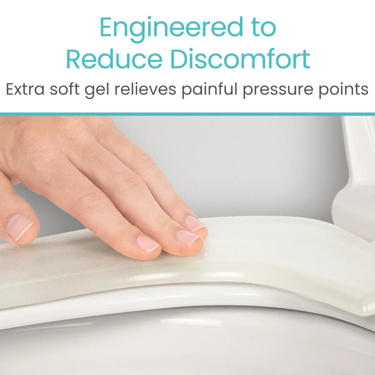 Vive Gel Toilet Seat Cushion Cover - Raised Padded Riser for Standard & Elongated Toilets | Pressure & Pain Relief - view 3
