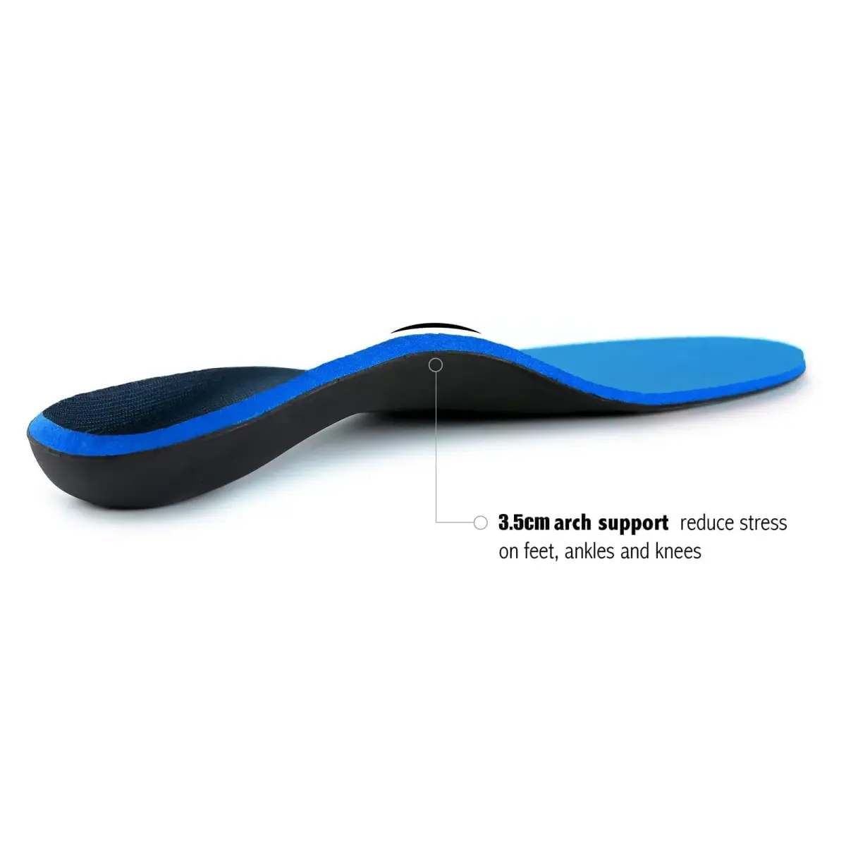 WALK·HERO Plantar Fasciitis Insoles for Men & Women, Arch Support Shoe Inserts (Mens 8-8.5 | Womens 10-10.5, Blue) - view 4
