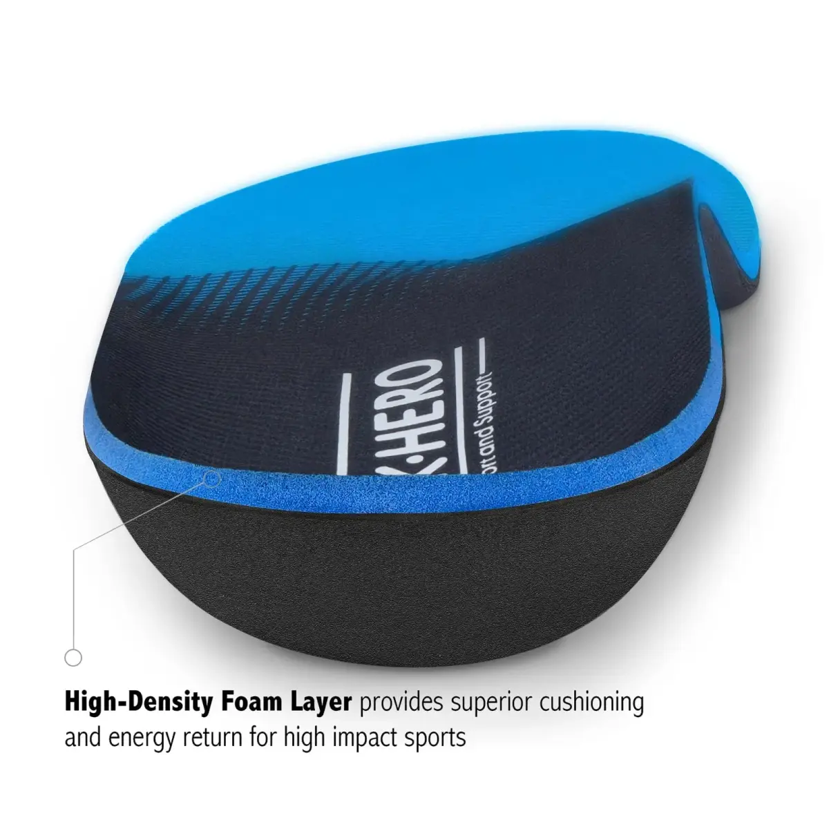 WALK·HERO Plantar Fasciitis Insoles for Men & Women, Arch Support Shoe Inserts (Mens 8-8.5 | Womens 10-10.5, Blue) - view 5