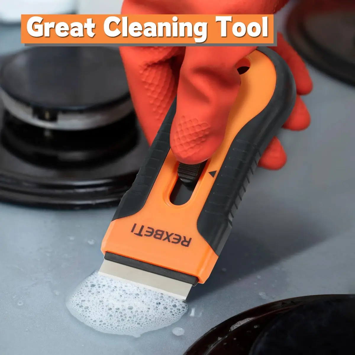 REXBETI Razor Blade Scraper Tool 8 Pack with 240 Blades | Heavy Duty Glass Stovetop & Wall Cleaner - view 7