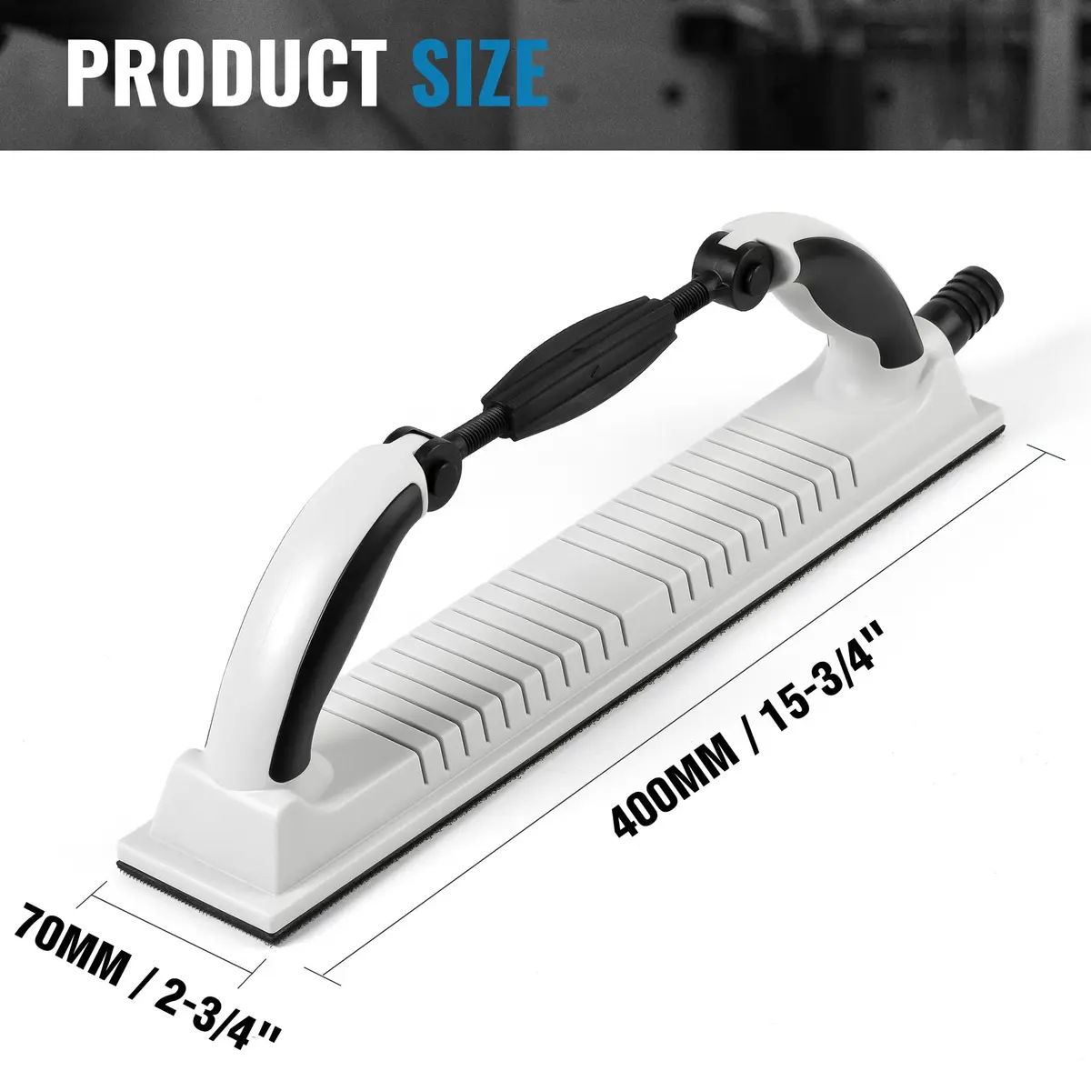 S SATC Adjustable Radius Longboard Sanding Block 70mm x 400mm (2.75" x 15.75") with 10pc Mesh Sandpaper | Flexible Auto Body & Woodworking Tool - view 3