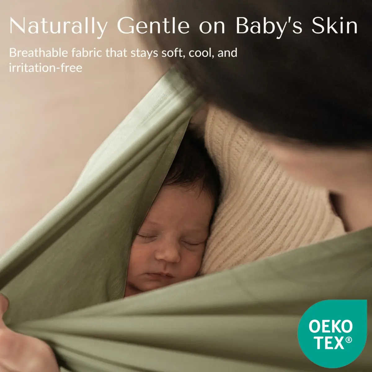 Konssy Rayon Made from Bamboo Nursing Cover for Breastfeeding, Army Green | Soft, Breathable, Wearable Poncho for Privacy - view 3