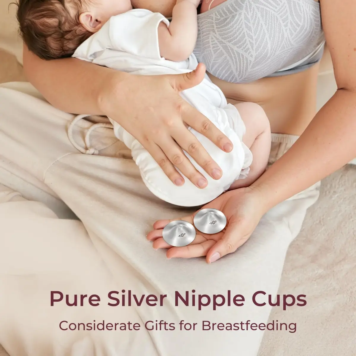 Momcozy 999 Silver Nursing Cups Regular-Hole Size | Essential Postpartum Healing - view 6