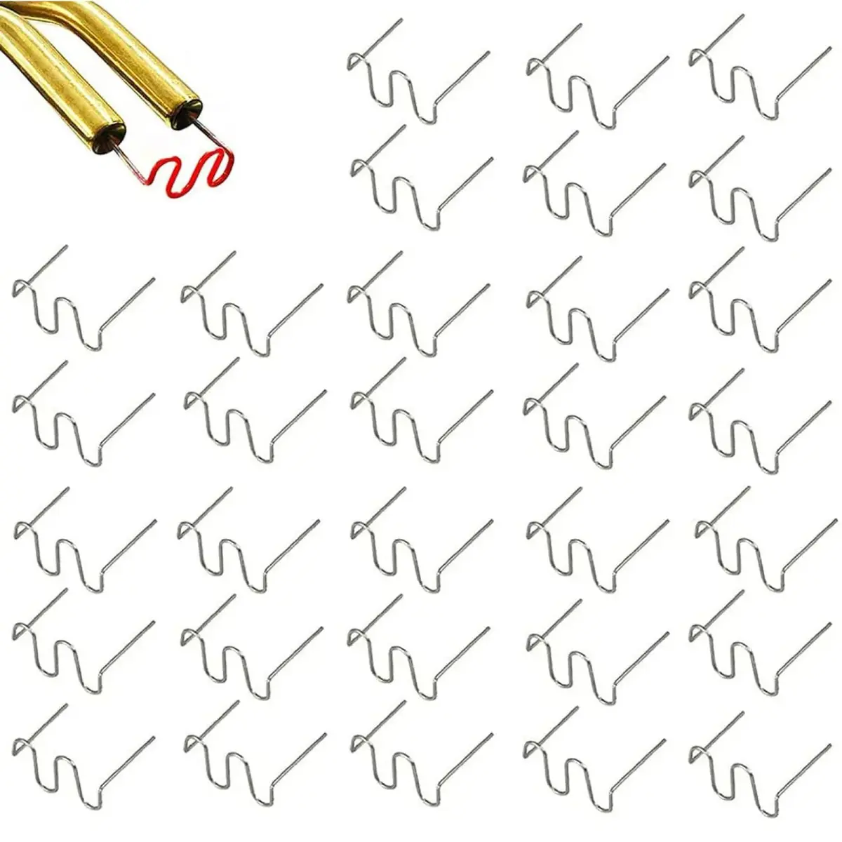 Sawvolker 1000PCS 0.8mm Wave Hot Plastic Welder Staples | Stainless Steel for Automotive Repair - main product image