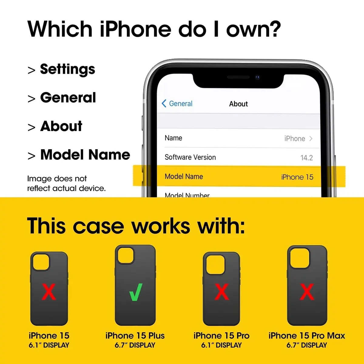 OtterBox Symmetry Series Case for iPhone 15 Plus/14 Plus | MagSafe Compatible, Slim & Durable - view 2
