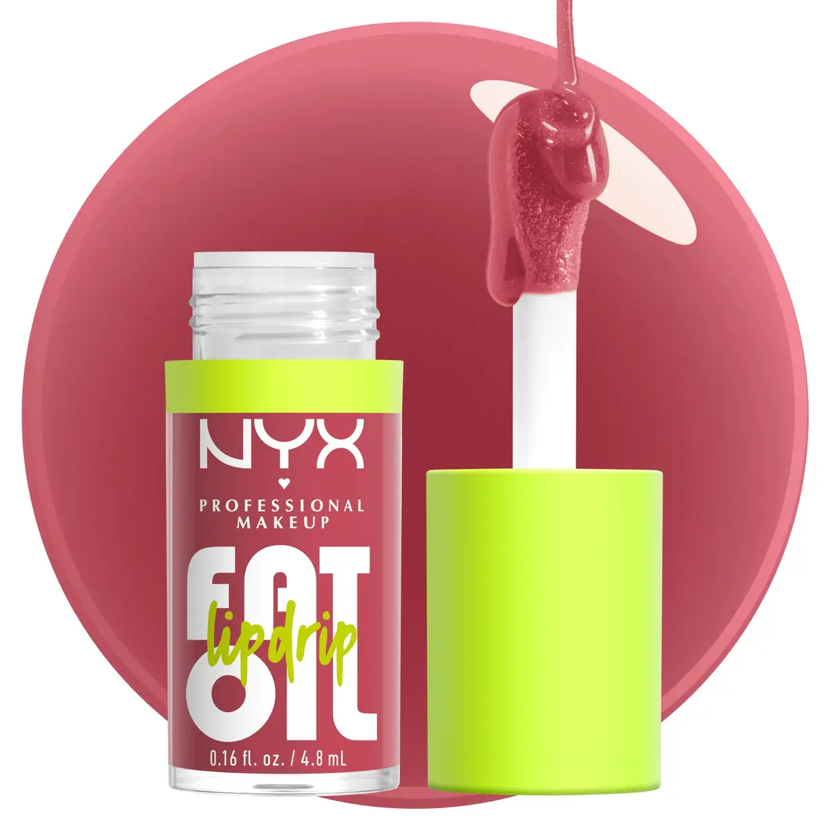 NYX PROFESSIONAL MAKEUP Fat Oil Lip Drip Tinted Lip Gloss, Chillin Like a Villain (Pale Dusty Rose) 4.7ml (0.16 Fl Oz) | Vegan & Hydrating - main product image