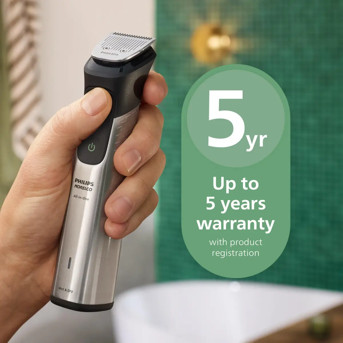 Philips Norelco All-in-One 7000 Series Trimmer MG7970/49 | 23 Attachments, Titanium Blades, 5-Hr Runtime - view 8