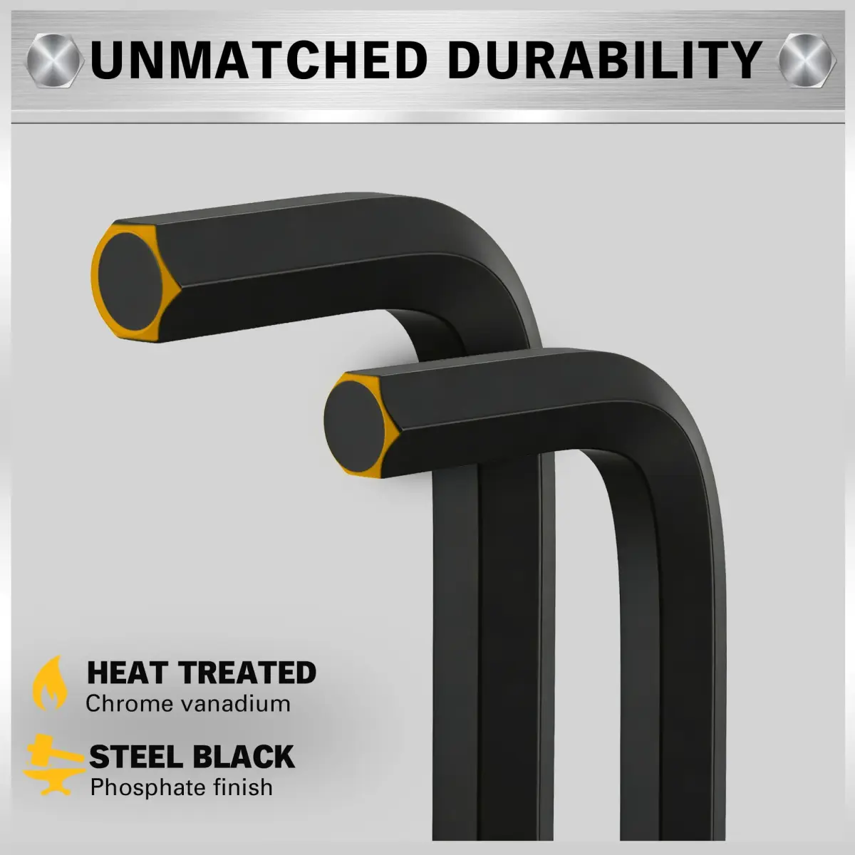 ELEAD 27-Piece Hex Key Allen Wrench Set with Grip Handle, Long & Short Arms, Ball End, Metric & SAE Sizes | Heat-Treated Chrome Vanadium Steel - view 4