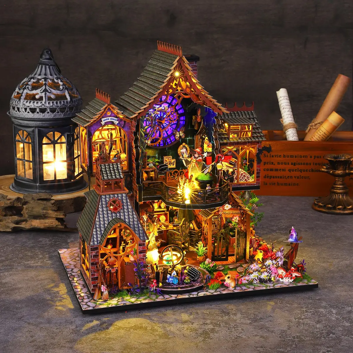 Spilay Dollhouse Miniature with Furniture,DIY Wooden Crafts, 1:24 Scale, Creative Room Idea Gift for Adults & Kids - view 3