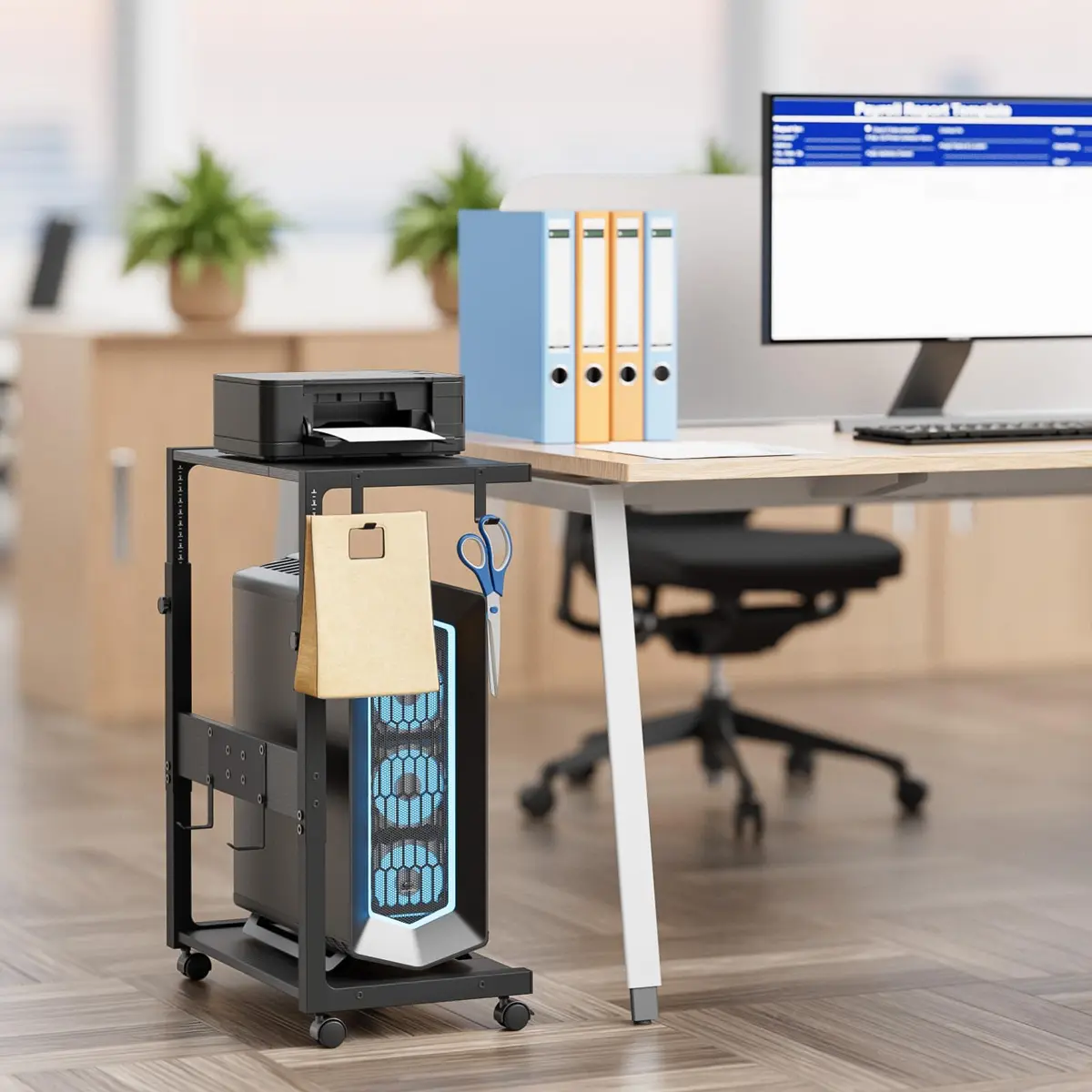 JANE EYRE Computer Tower Stand - 23.03"-28.3" Height Adjustable | Versatile, Ergonomic & Stylish - view 2