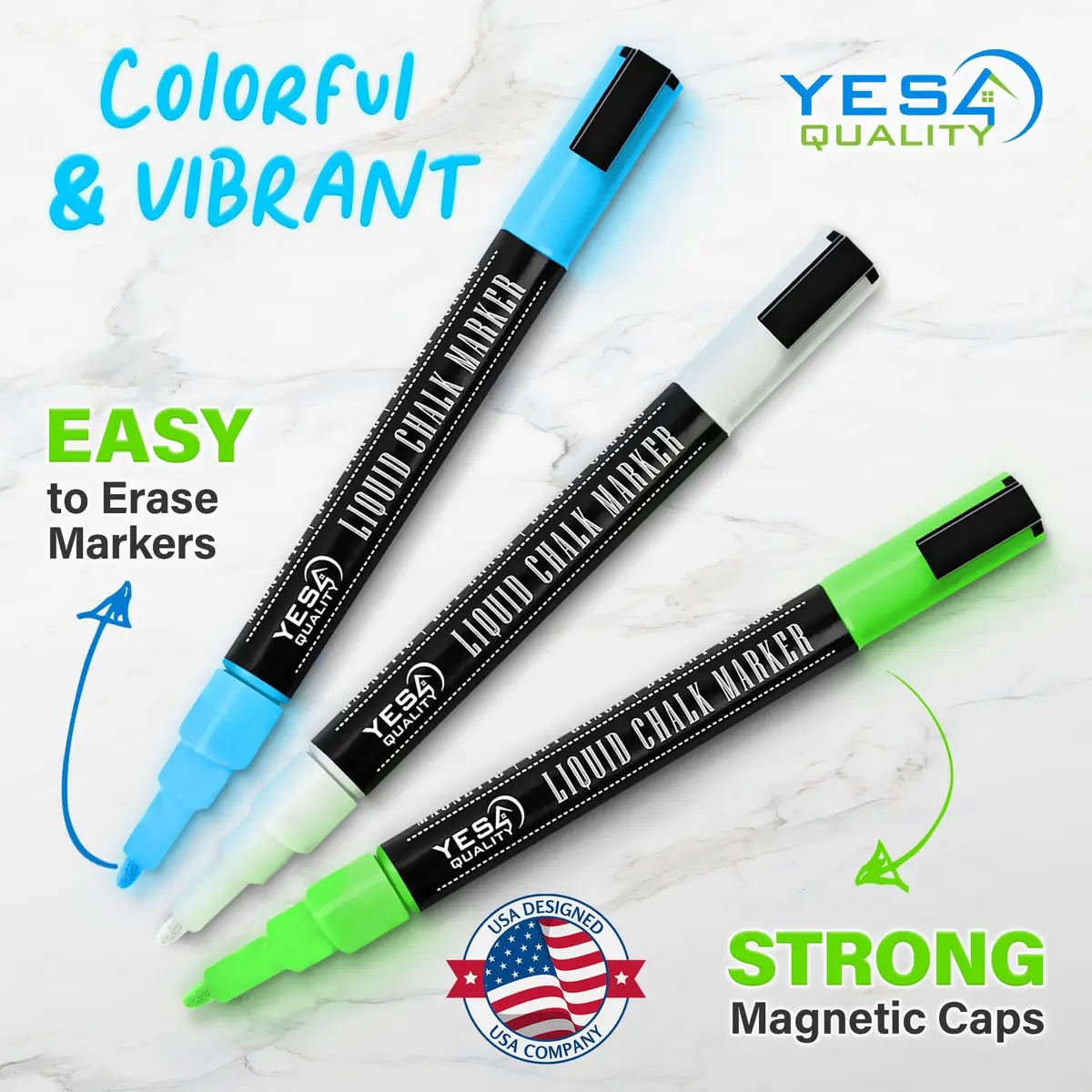 YES4QUALITY Magnetic Black Dry Erase Board 19x13” | Stain-Resistant, Magnetic, for Fridge - view 6