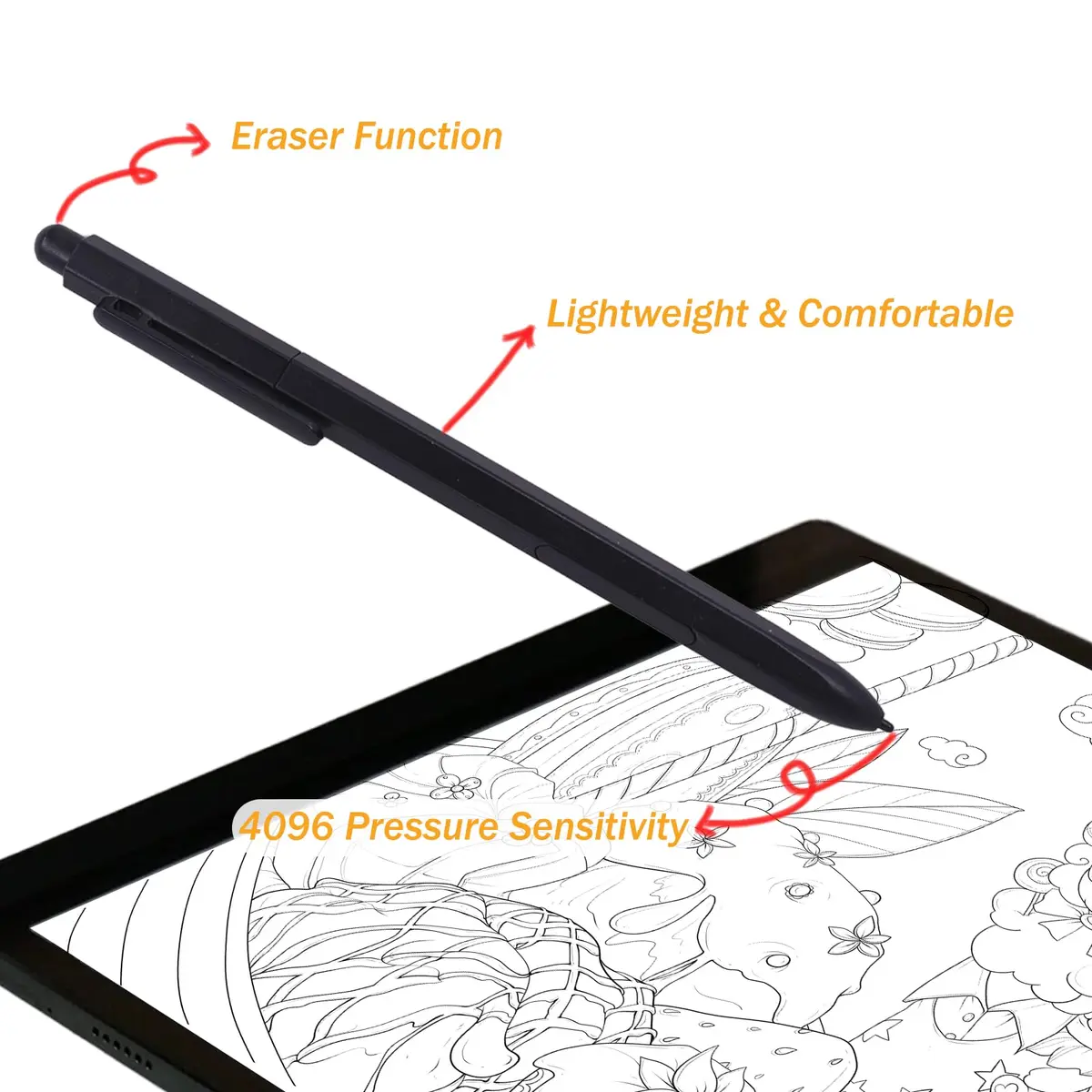 LiXiongBao Stylus Pen for BOOX 2/3 with Eraser | 4096 Pressure Levels, Ergonomic Design - view 6