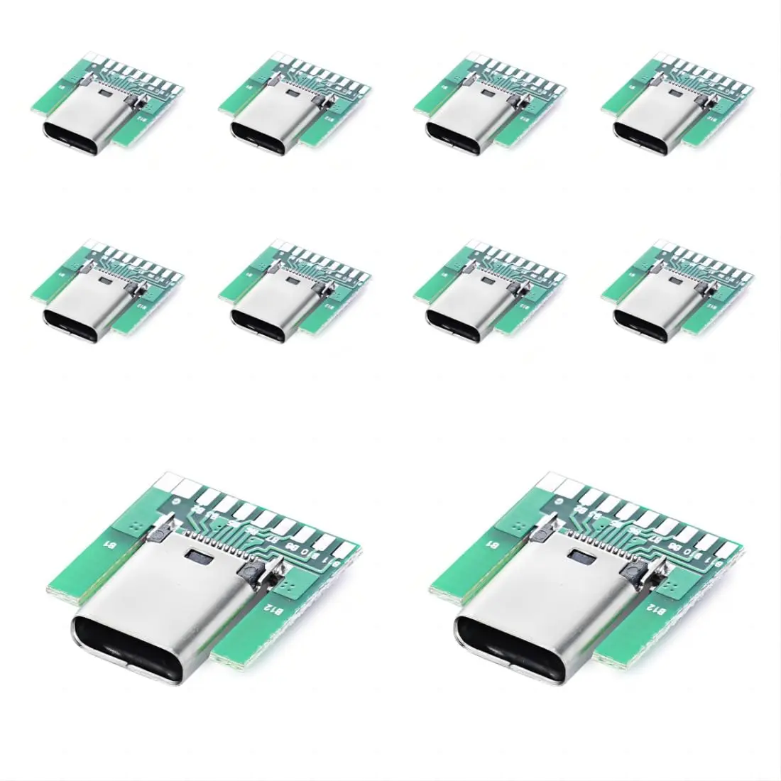chenyang USB C DIY Connector 10 Pack | Supports 10Gbps Data & 5V 3A Max - main product image