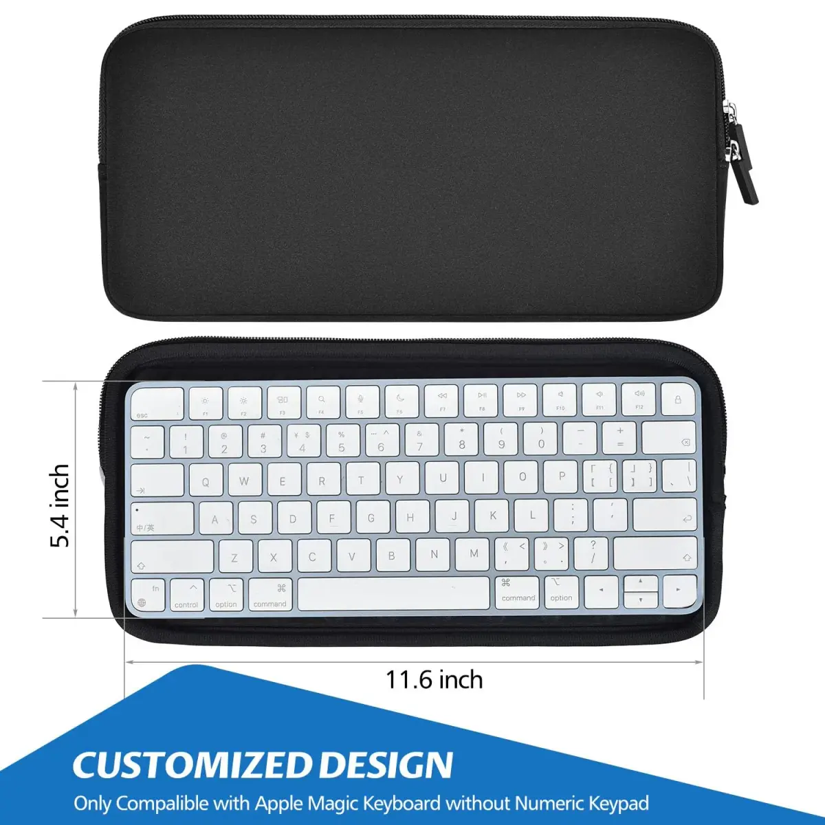 CASEDAO Padded Magic Keyboard Sleeve Case for Apple Magic Keyboard 29.5cm (11.6") | Shockproof Protective Bag - view 2