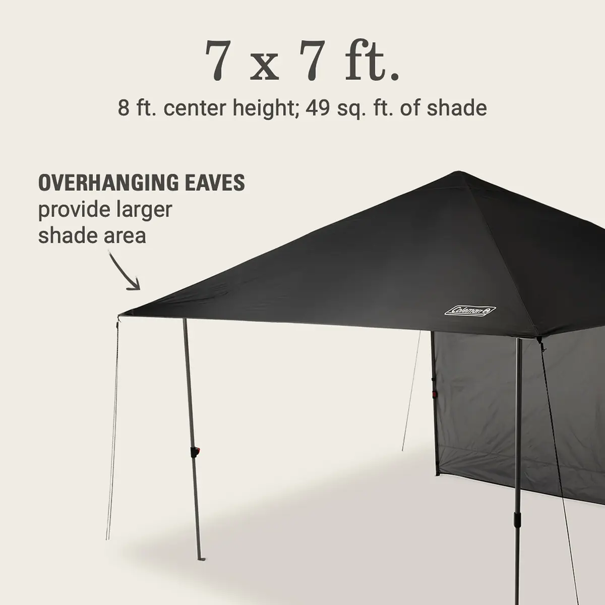 Coleman Oasis Lite Pop-Up Canopy Tent with Side Wall Attachment | Portable Shelter with Easy Setup & Takedown - view 4