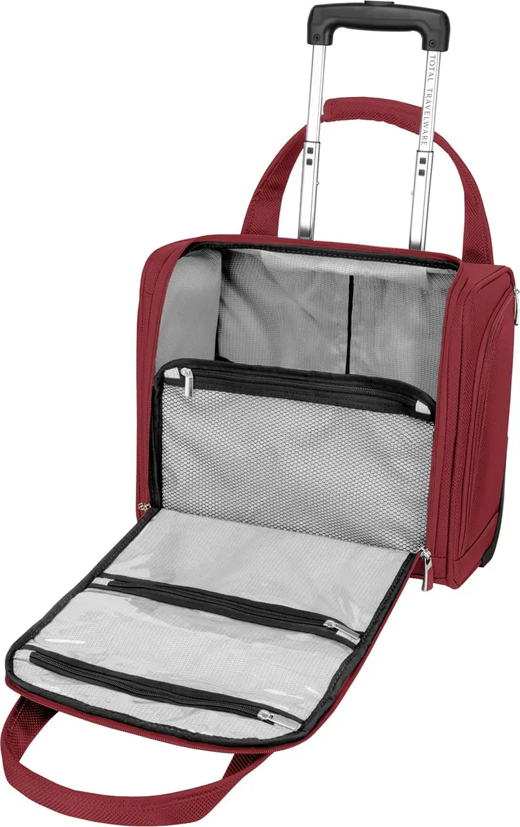 TOTAL TRAVELWARE 15" Under Seat Bag, Wine | Durable Poly-Ballistic Fabric, Carry-On Friendly - view 2