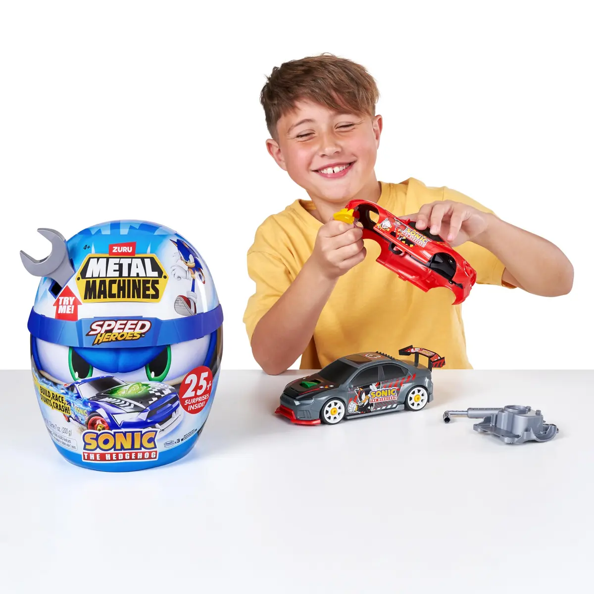 Zuru Metal Machines Speed Heroes Sonic The Hedgehog | Build & Race Custom Race Car with Lights & Sounds - view 7