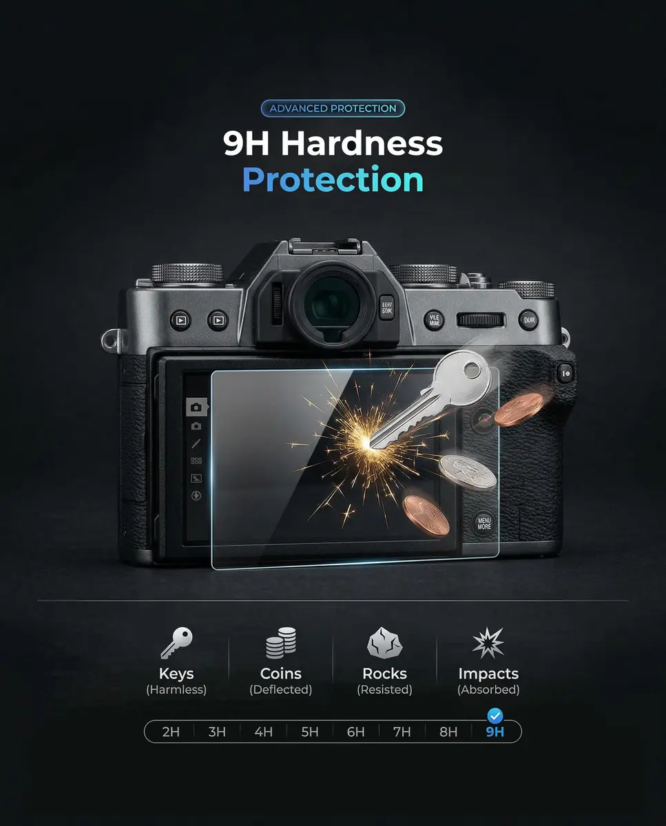 iDaPro Screen Protector for Fujifilm X-T50 9H Tempered Glass | Scratch & Drop Resistant - view 2