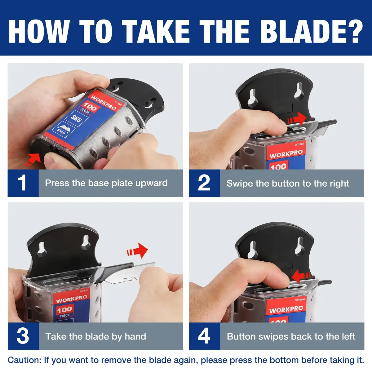 WORKPRO Utility Knife Blades 200 Pack with Dispenser | SK5 Steel, Standard Size, Sharp & Durable - view 7