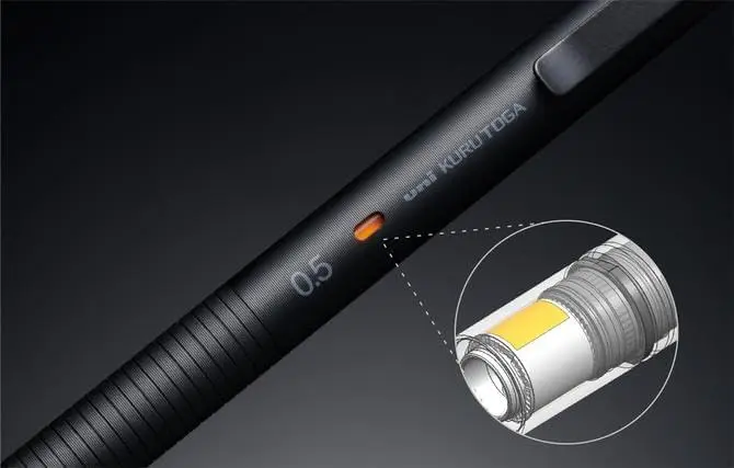 KURUTOGA Mitsubishi Pencil Mechanical Pencil 0.5mm Silent Blue | Stable, Rotating Lead, Stylish Metal Body - view 7