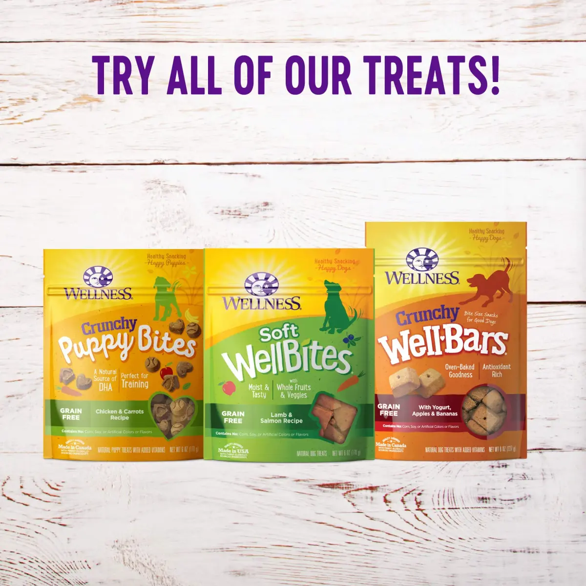 Wellness Soft Puppy Bites Lamb & Salmon Recipe Puppy Treats 16oz (454g) | Grain-Free Training Treats with DHA - view 4