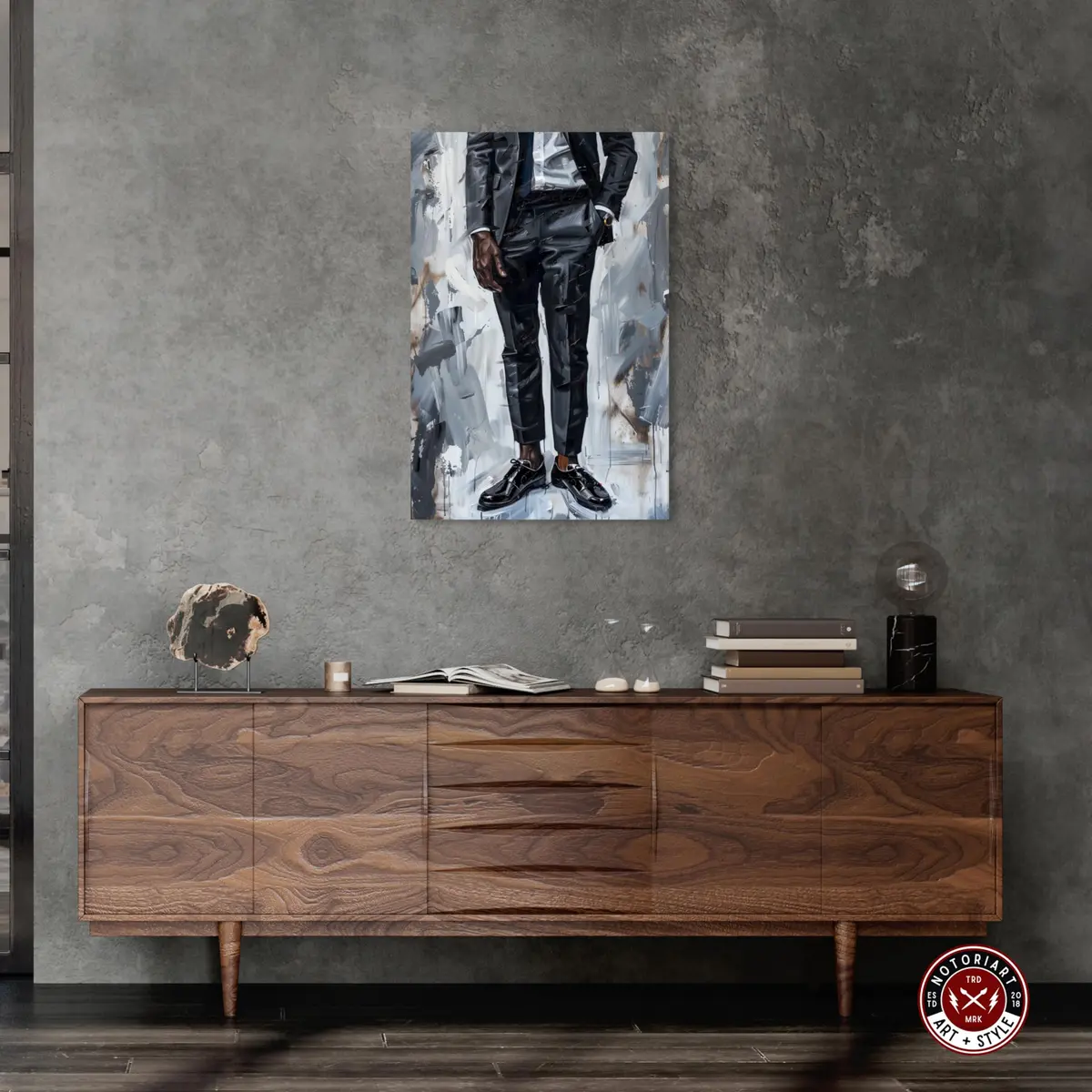 NotoriArt Man Of Style Gallery Wrapped Canvas Wall Art 20" x 30" | Modern Fashion Motif - view 3