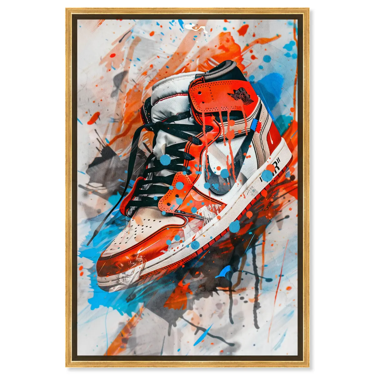 NotoriArt Canvas Wall Art 21.5" x 31.5" | Modern Fashion Motif with Gold Frame - main product image