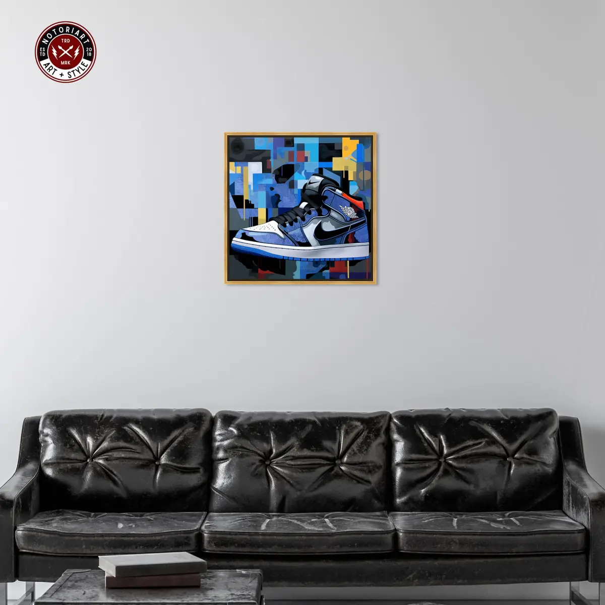 NotoriArt Gold Frame Wall Art 25.5" x 25.5" | Modern Canvas Artwork - view 2